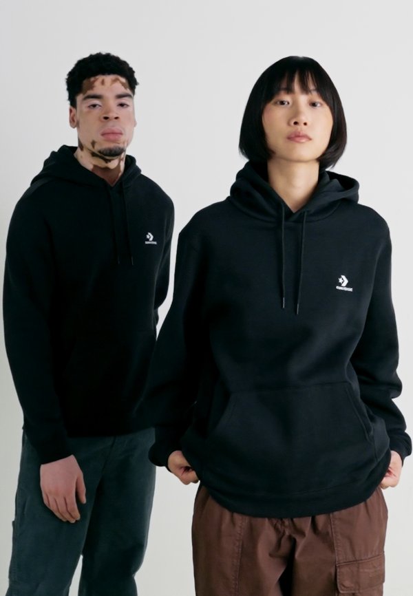 EMBROIDERED STAR CHEVRON BRUSHED BACK HOODIE UNISEX - Hoodie4