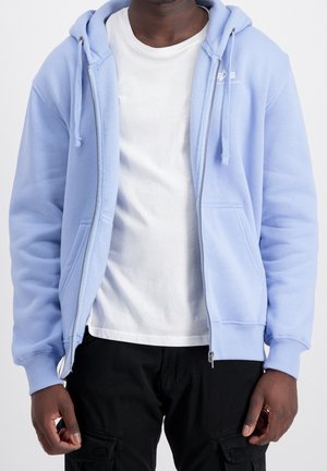 Sweater met rits - light blue