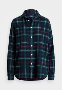 RELAXED FIT PLAID COTTON SHIRT - Pogājama blūze - green/red