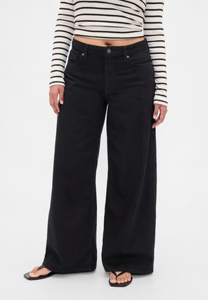 GAP CURVY BAGGY BECKER - Wide Leg - black wash