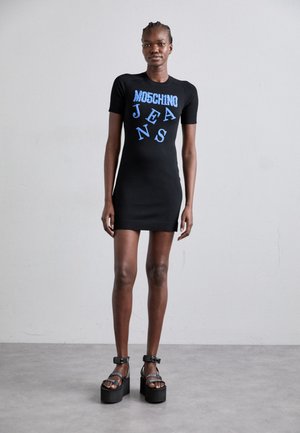 MOSCHINO JEANS PAINTER - Robe pull - fantasia nero