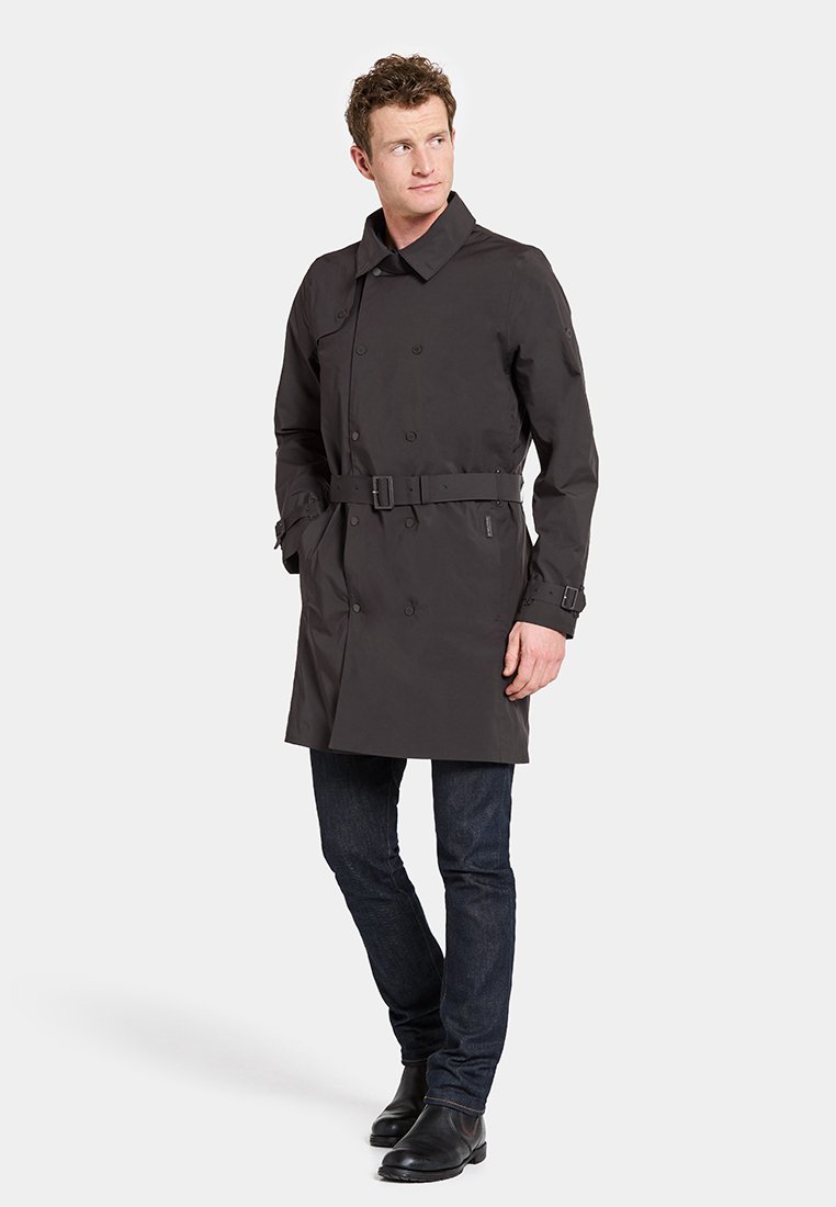 Didriksons Trenchcoat zwart Didriksons Trenchcoat zwart