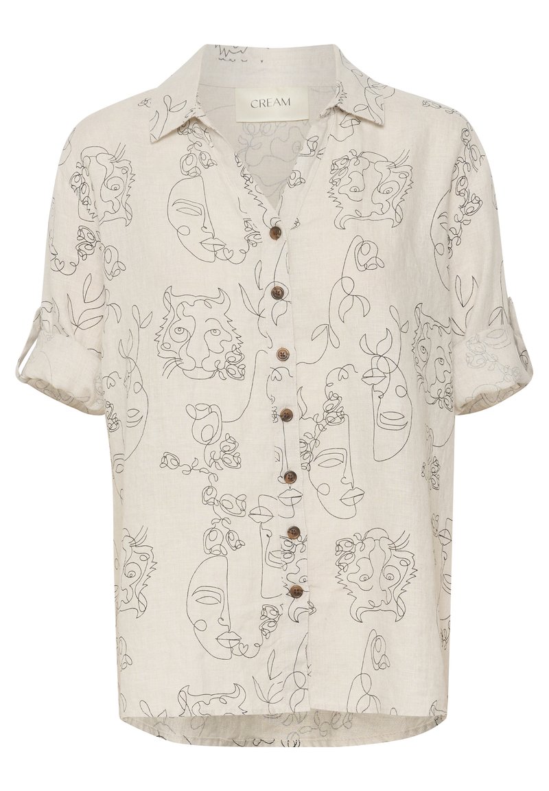 Cream Overhemdblouse beige