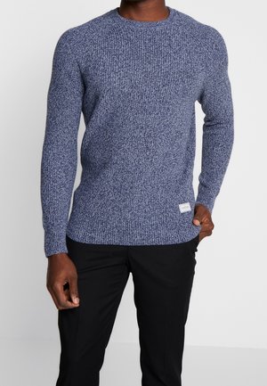 Strickpullover - mottled blue