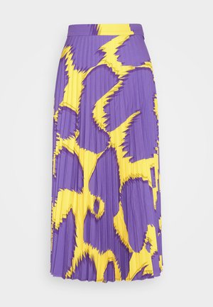 RICH MNISI SCRAMBLE SKIRT - Plisovaná sukně - purple/yellow