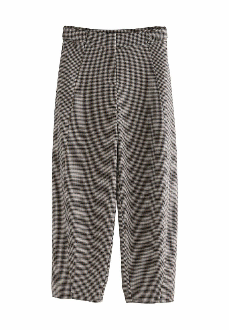 Next REGULAR FIT - CHECK BARREL TAILORED - Pantaloni - brown