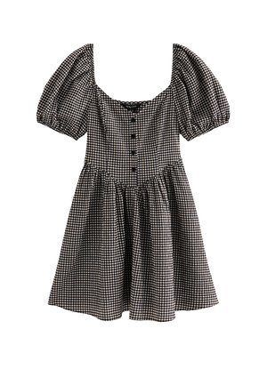 New Look, GINGHAM MILKMAID MINI DRESS - Vestido informal - black pattern