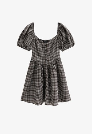 New Look, GINGHAM MILKMAID MINI DRESS - Vestido informal - black pattern