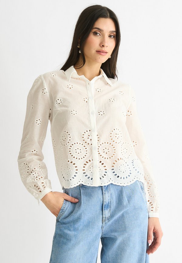 Hemdbluse - weiß