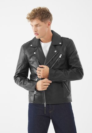 Lederjacke - schwarz