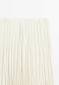Massimo Dutti FLOWING PLEATED MIDI - Maxi sukně - beige