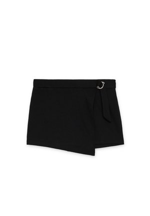 INSIDE, FALDA PANTALÓN HEBILLA METÁLICA - Falda cruzada - black