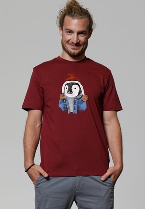 T-shirt imprimé - burgundy