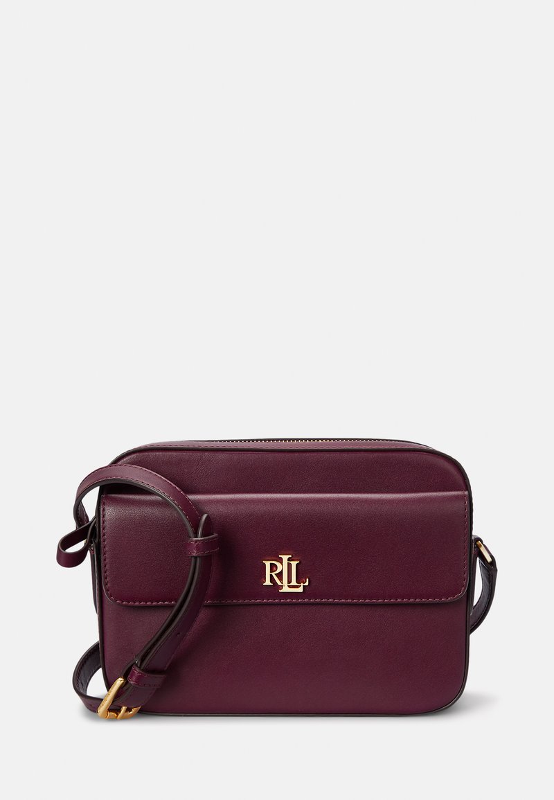 Lauren Ralph Lauren LEATHER MEDIUM MARCY CAMERA BAG - Axelremsväska - pinot noir