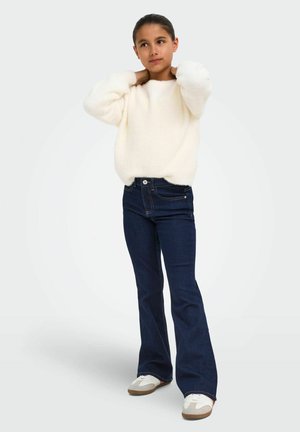 ONLY GIRLS, FLARED FIT JEANS KOGJUICY MID WAIST FLARED FIT JEANS - Jean bootcut - dark blue denim