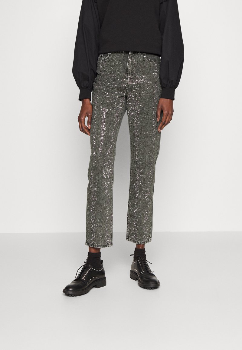 KARL LAGERFELD RHINESTONE SPLASH PANTS Jeans Relaxed Fit mid grey