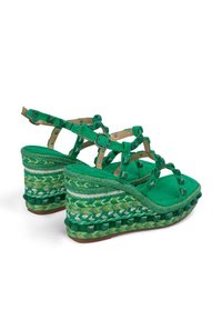 Alma en Pena Sandali con zeppa - verde oscuro