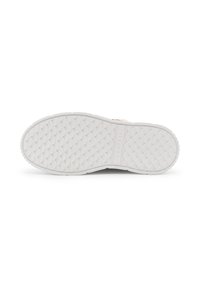 Suola in gomma bianca con un motivo testurizzato e ondulato e un sole interno con logo. Bordo liscio con design della punta arrotondata. Aspetto pulito e minimalista.