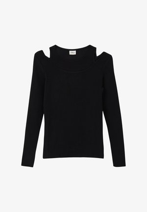 T-shirt à manches longues - schwarz