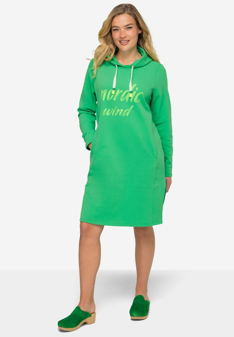 LAURASØN - KAPUZE SCHRIFTZUG - Day dress - light green, Enlarge