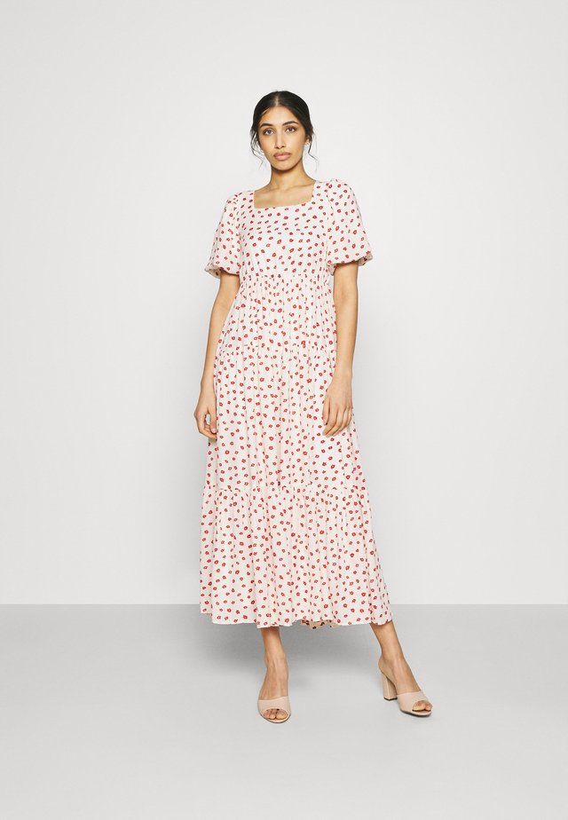 PETAL POST TIERED MIDI DRESS - Sukienka letnia - cream