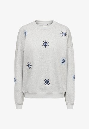 ONLY, -ONLLYN L/S EMBROIDERY BOX RS PR SWT - Sweater - light grey melange