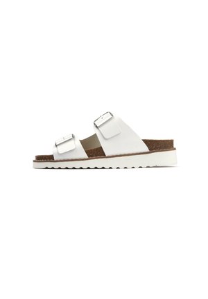 SOLE GERTI FOOTBED SANDALS BLACK 3 - Mules - white