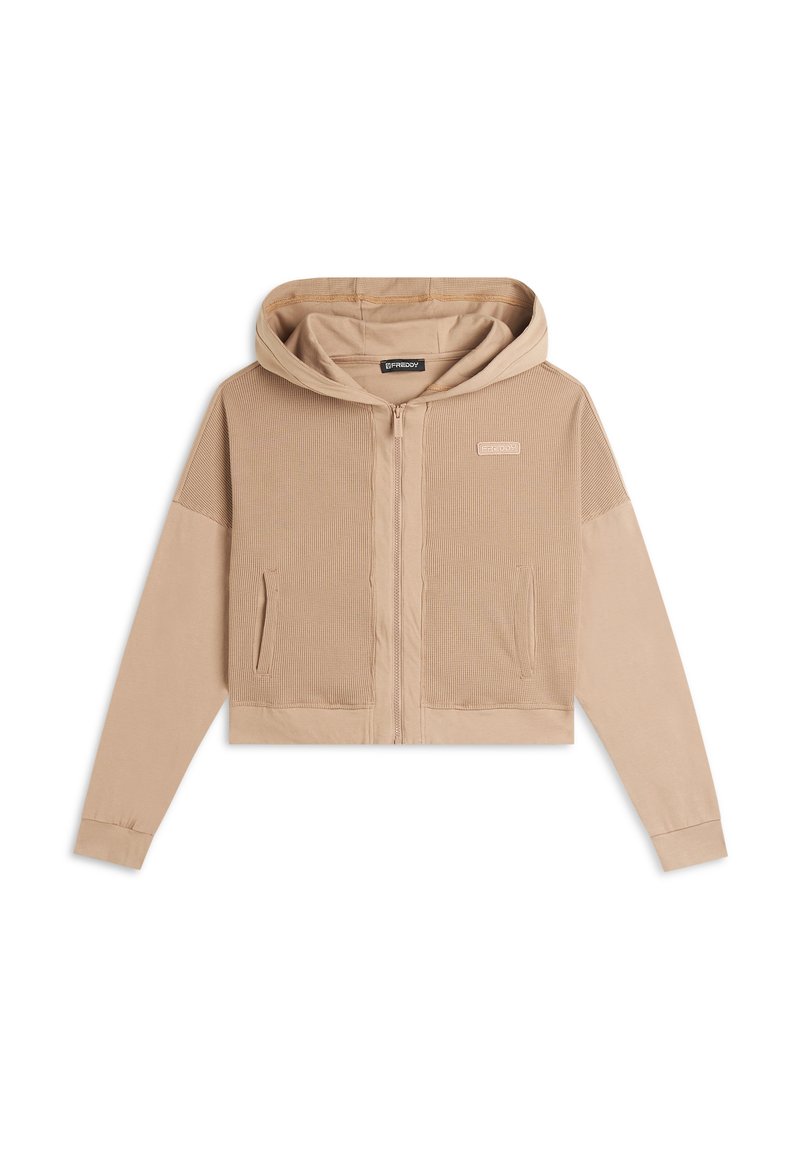Freddy IN CON CAPPUCCIO - Sudadera con cremallera - warm taupe