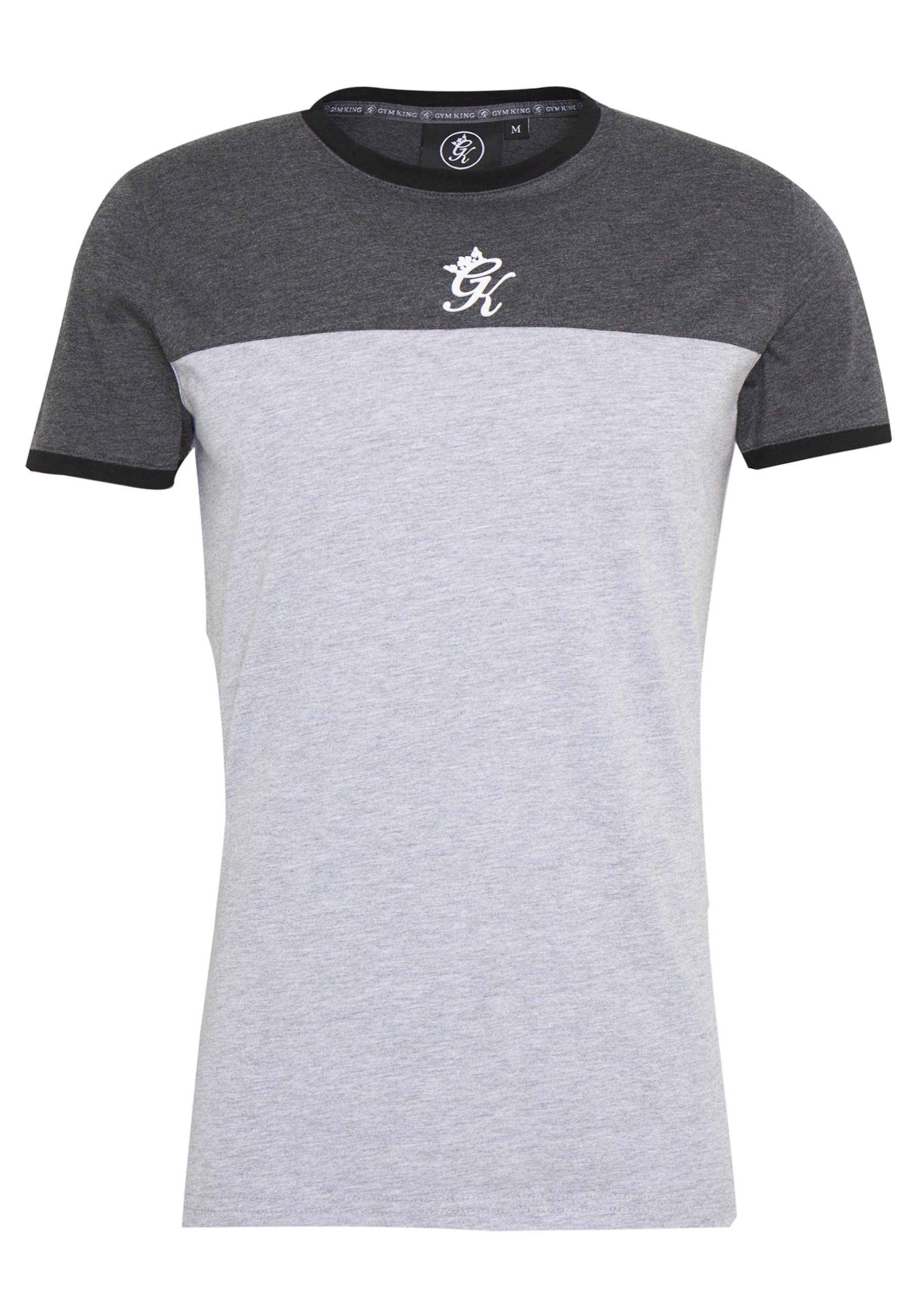 Gym King ORIGIN PANEL T shirts med print charcoal marl Gym King ORIGIN PANEL - T-shirts med print - charcoal marl/grey marl