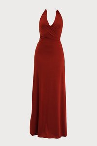 DOLLY WRAP SLINKY - Cocktailkjole - burnt orange