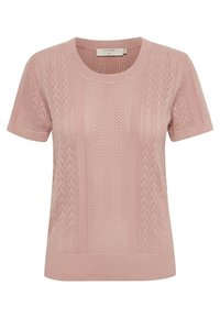 Cream T-shirt med print - light pink