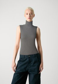 VILA VIFELIA 2 PACK - Top - medium grey melange/black