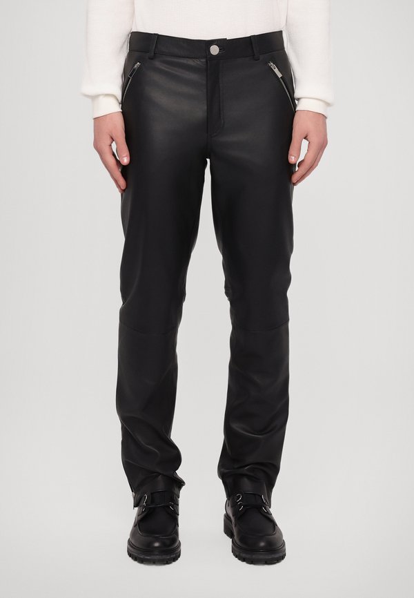 JAMES ZIPPER PANTS - Leather trousers