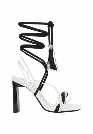 Sandalen met hoge hak - white black