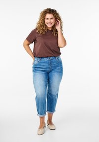 Zizzi Mom Jeans - medium blue denim