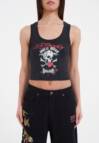 Ed Hardy - LOVE-DIES-HARD - Top - charcoal Thumbnail Image 1