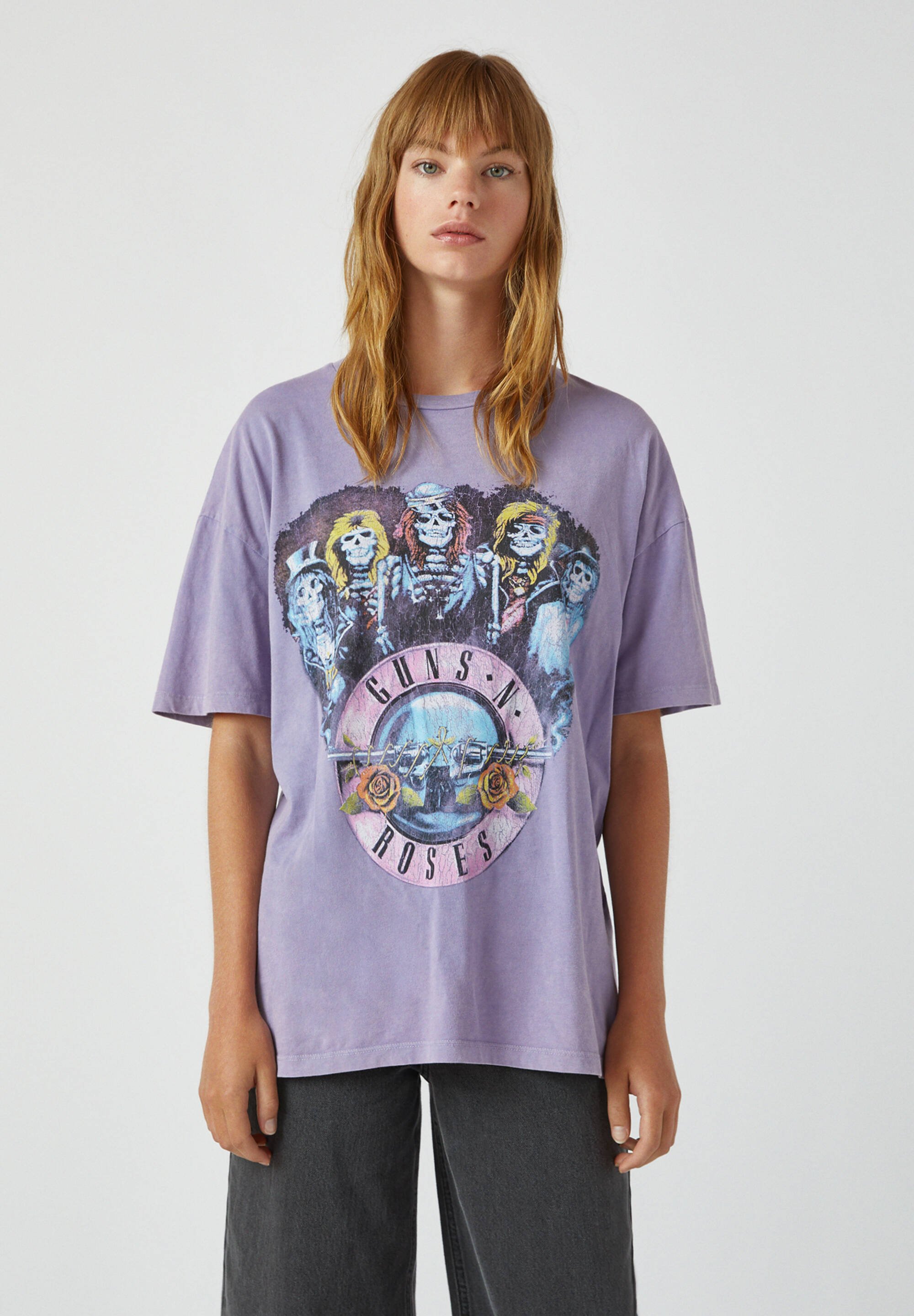 Bear Guns N Roses Camiseta Print Pull And Bear Pull And Bear