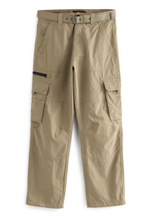 RELAXED FIT BELTED - Kareiviško stiliaus kelnės - stone brown