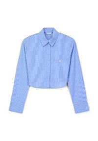 Calliope CROP A RIGHE - Camicia - var celeste