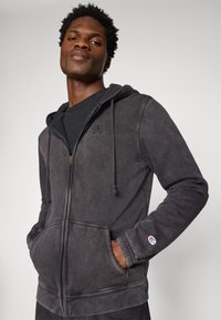Champion ICONS FULL ZIP HOODIE - Sweatjacke - black