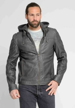 Leather jacket - grey