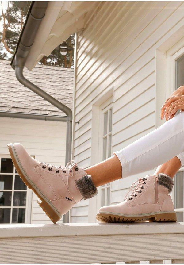 Plateaustiefelette - rosé