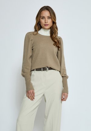 PCANISSA - Strickpullover - winter twig sand melange