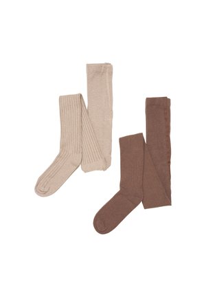 2 PACK - Overkneestrümpfe - hazel brown