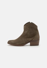 LEATHER - Cowboystøvletter - khaki
