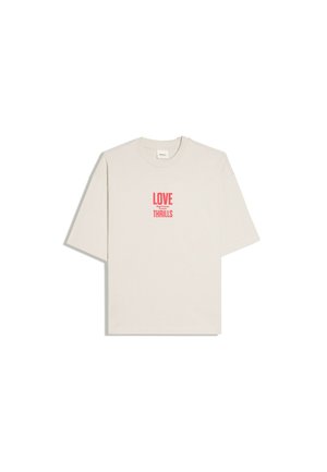 Bershka, SHORT SLEEVE BOXY-FIT - PRINT T-SHIRT - T-shirts print - grey