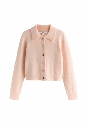 Next, Kardigan - light pink brooch buttons