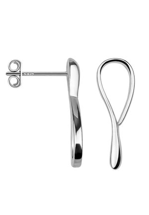 CURVED - Ohrringe - silver coloured