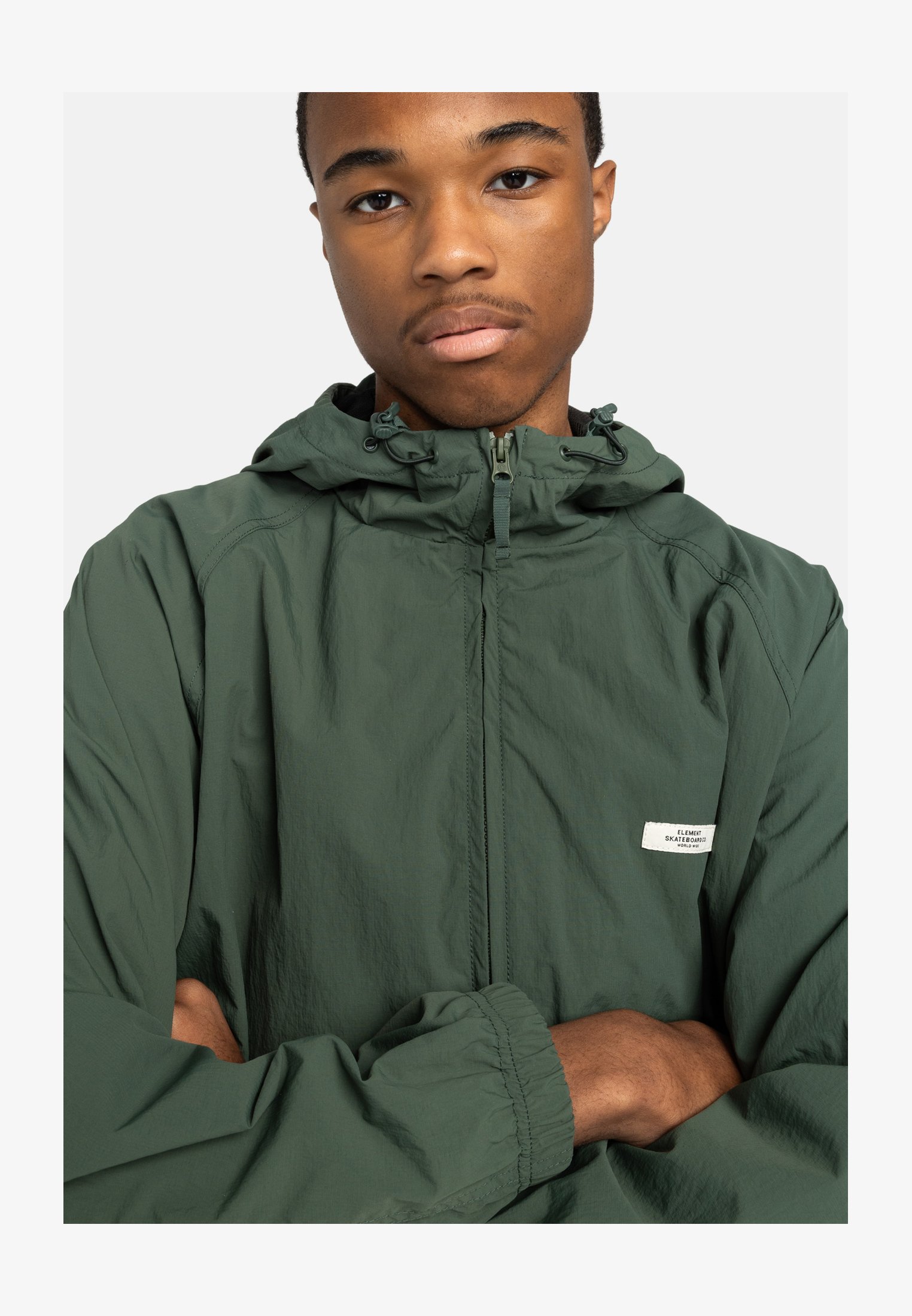 Felpa Con Cappuccio Uomo Element Halo – Verde Trekking, Taglia M, 280g/m², Cotone Riciclato