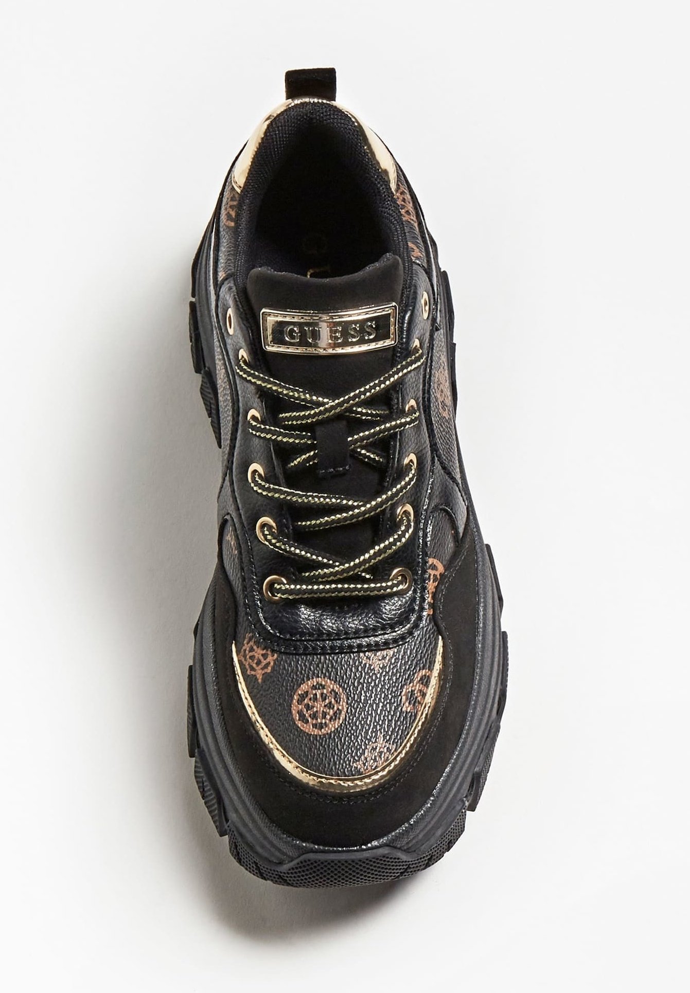 Guess BASKETS BARYT IMPRIMÉ 4G LOGO PEONY - Sneakers laag - noir/Zwart -  Zalando.nl